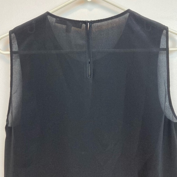 LAVENDER BROWN Silk Tie Waist Sleeveless Top in Black - Picture 12 of 12